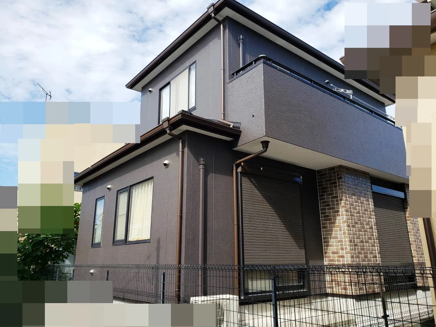 松伏町I様邸外壁塗装・屋根ｶﾊﾞｰ工法施工事例